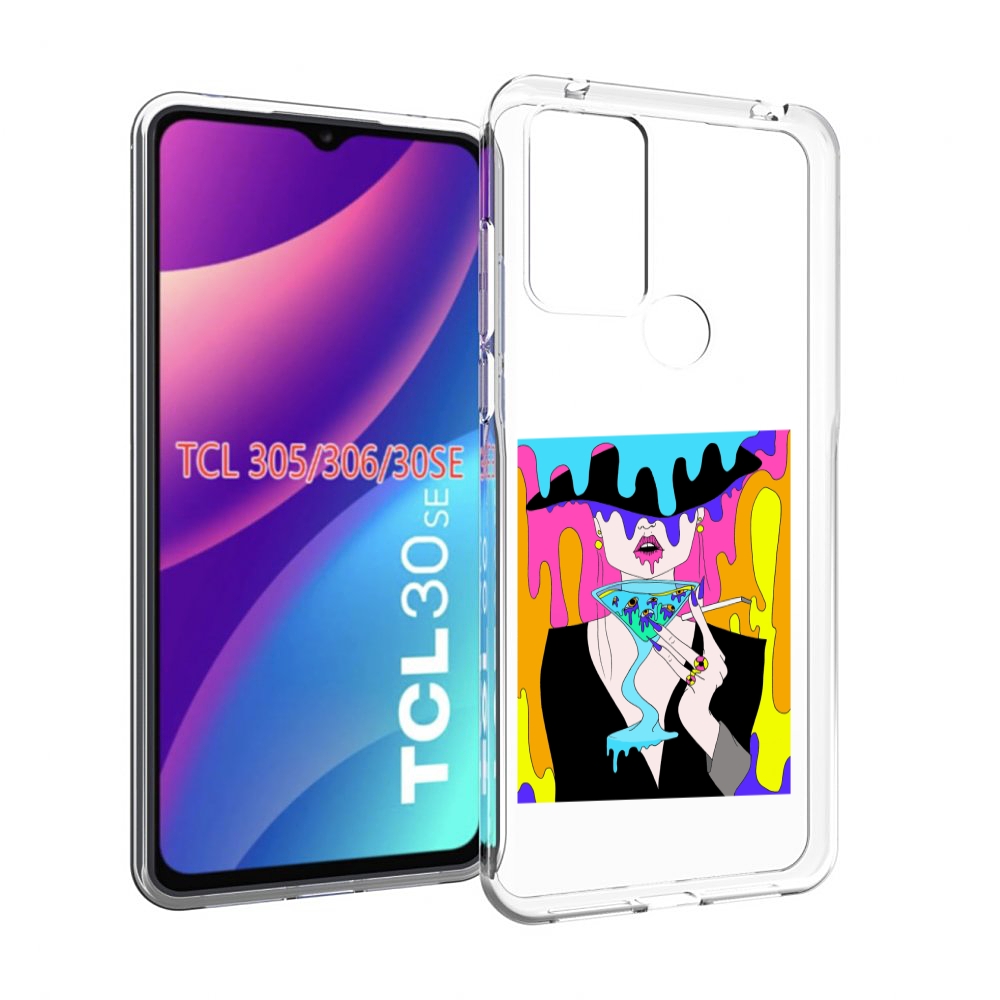 

Чехол MyPads плавленая девушка акварель женский для TCL 30SE/305/306/30E, Tocco