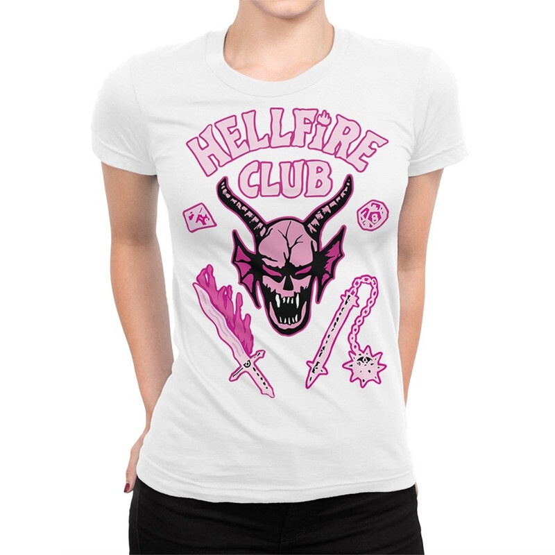 

Футболка женская DreamShirts Studio Hellfire Club - Очень странные дела HEL-1 белая XS, Белый, Hellfire Club - Очень странные дела HEL-1