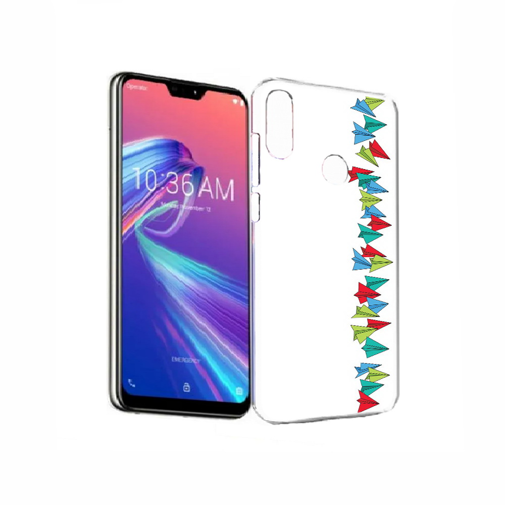 

Чехол MyPads Tocco для Asus ZenFone Max Pro (M2) (ZB631KL) самолетики из листочков, Прозрачный, Tocco