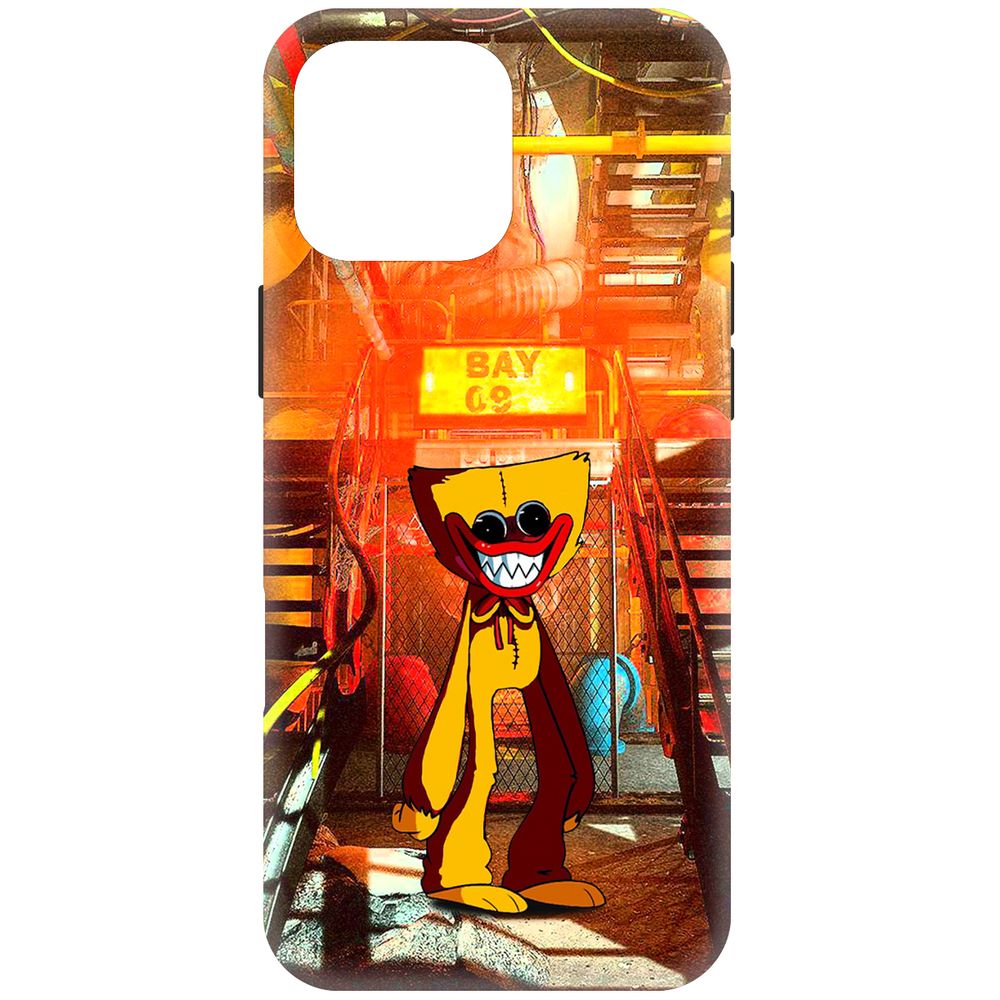 

Чехол-накладка Krutoff Soft Case Хаги Ваги Желтый для iPhone 16 Pro Max черный