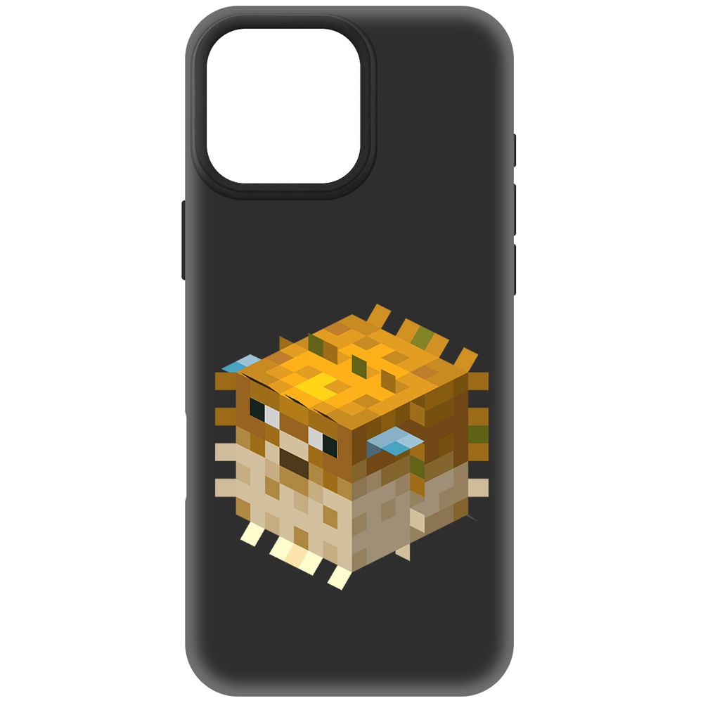 

Чехол-накладка Krutoff Soft Case Minecraft-Иглобрюх для iPhone 16 Pro Max черный