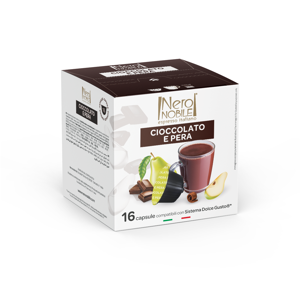 Кофе в капсулах Neronobile Cioccolato pera, для кофемашин Dolce Gusto, 16 шт.