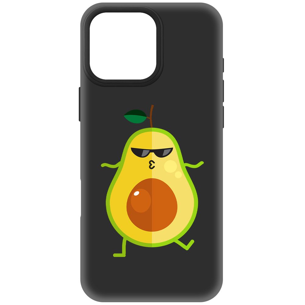 

Чехол-накладка Krutoff Soft Case Авокадо Стильный для iPhone 16 Pro Max черный