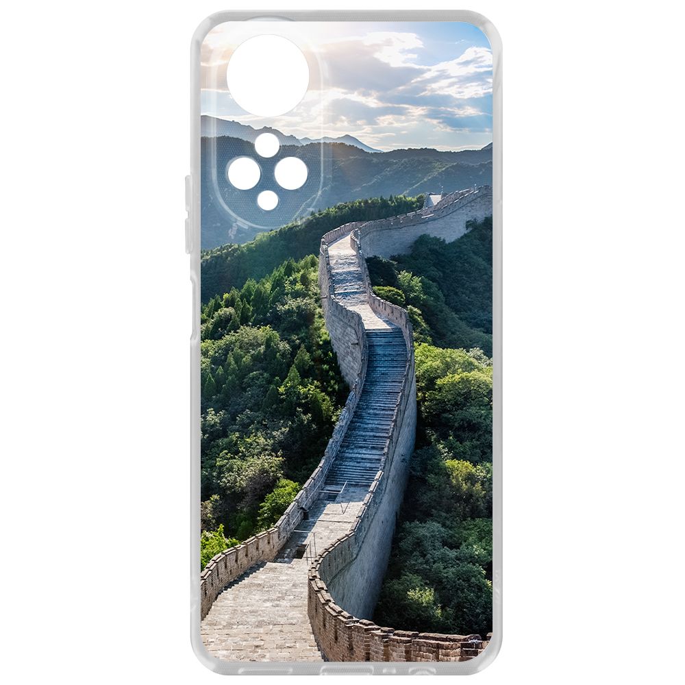 Чехол-накладка Krutoff Clear Case Китай, Великая Стена для Honor X7