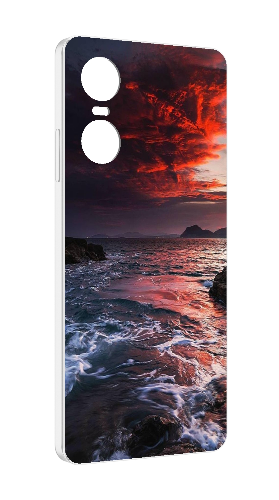 

Чехол MyPads красивый залив для Tecno Pop 6 Pro, Прозрачный, Tocco