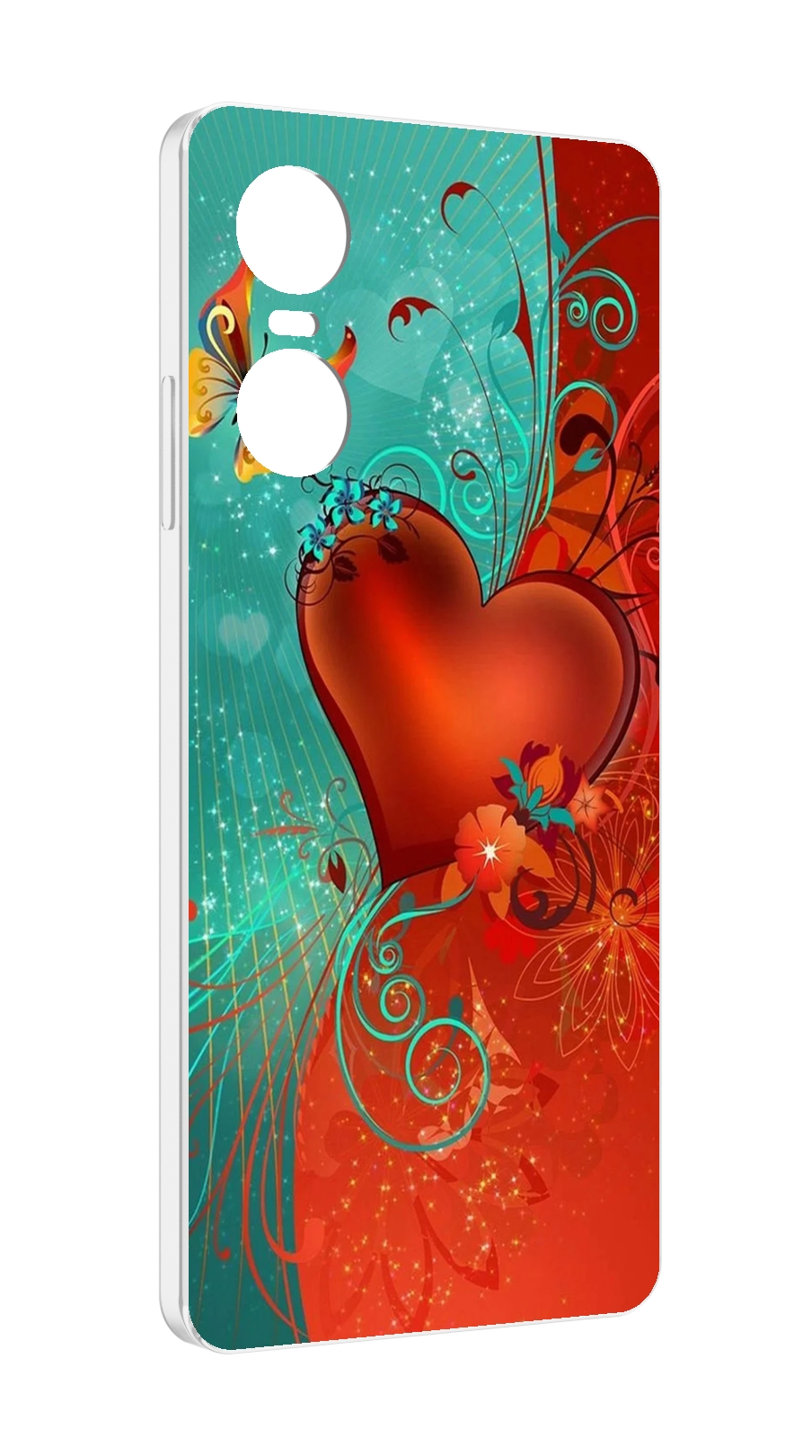

Чехол MyPads красивые-яркие-сердечки для Tecno Pop 6 Pro, Прозрачный, Tocco