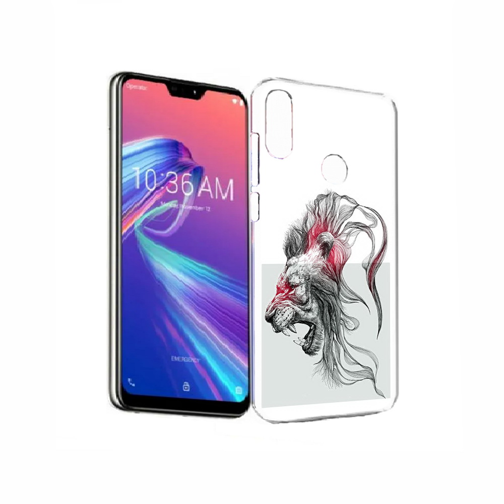 

Чехол MyPads Tocco для Asus ZenFone Max Pro (M2) (ZB631KL) разъяренный лев, Прозрачный, Tocco