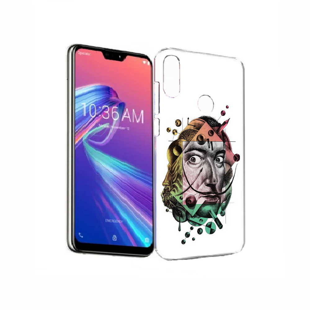 

Чехол MyPads Tocco для Asus ZenFone Max Pro (M2) (ZB631KL) разноцветное лицо абстракция, Прозрачный, Tocco