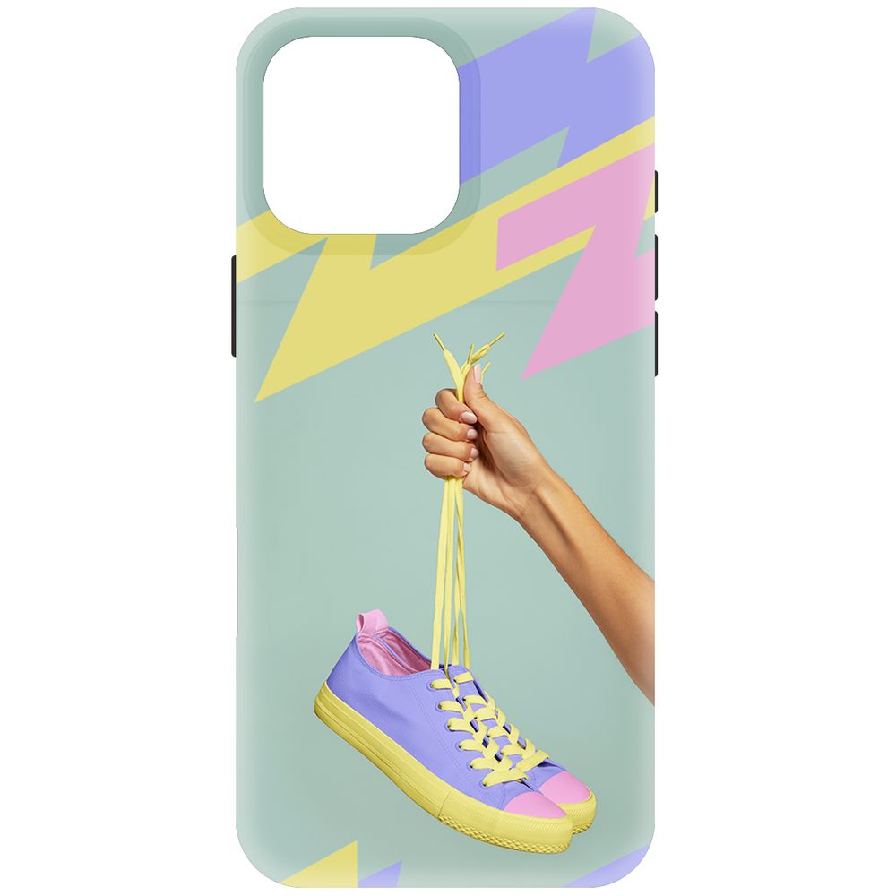 

Чехол-накладка Krutoff Soft Case Кроссовки женские Цветные для iPhone 16 Pro Max черный