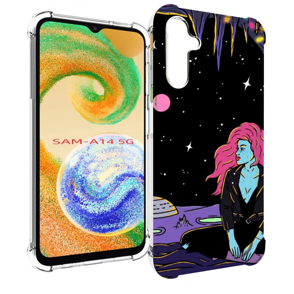 

Чехол MyPads девушка с красными волосами в космосе женский для Samsung Galaxy A14 5G, Прозрачный, Tocco