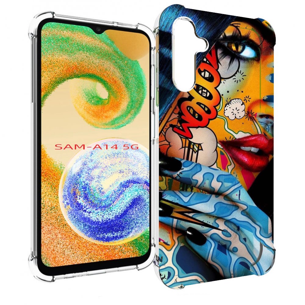 

Чехол MyPads девушка разрисованная краскам иженский для Samsung Galaxy A14 5G, Прозрачный, Tocco