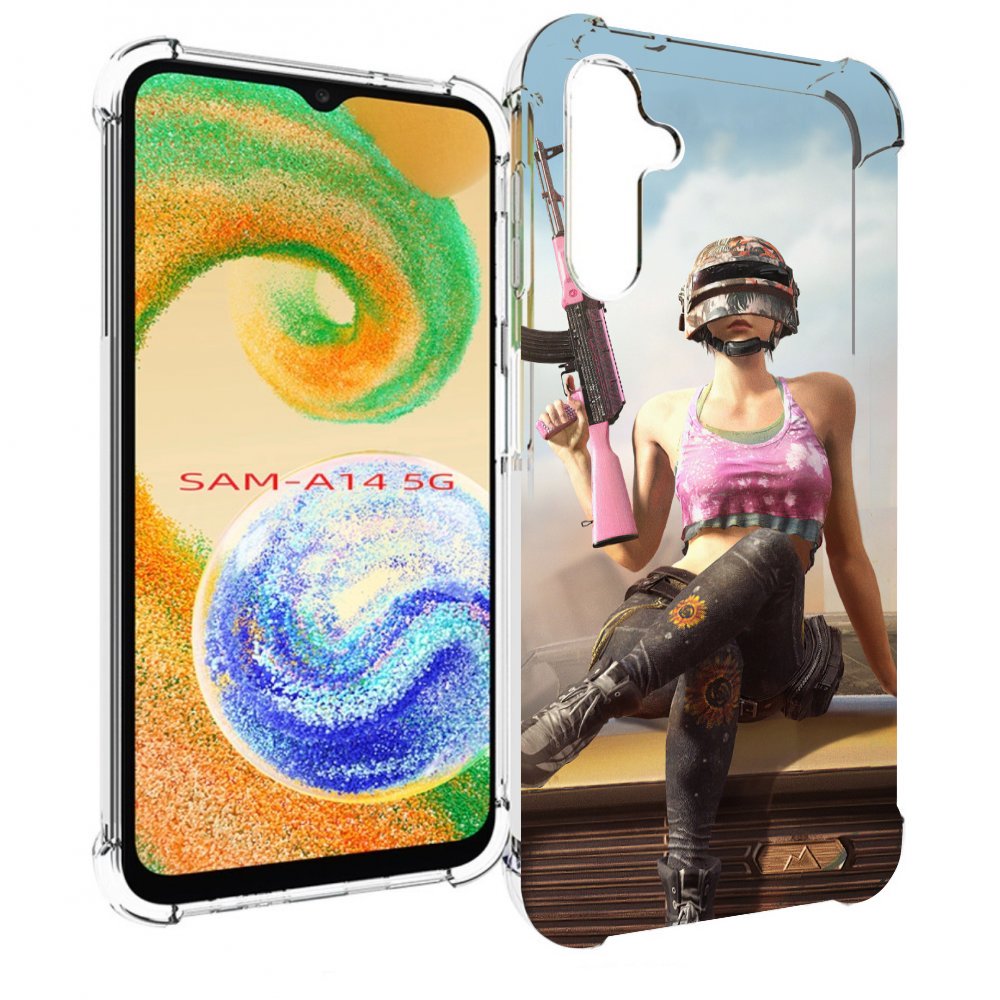 

Чехол MyPads девушка из PUBG для Samsung Galaxy A14 5G, Прозрачный, Tocco