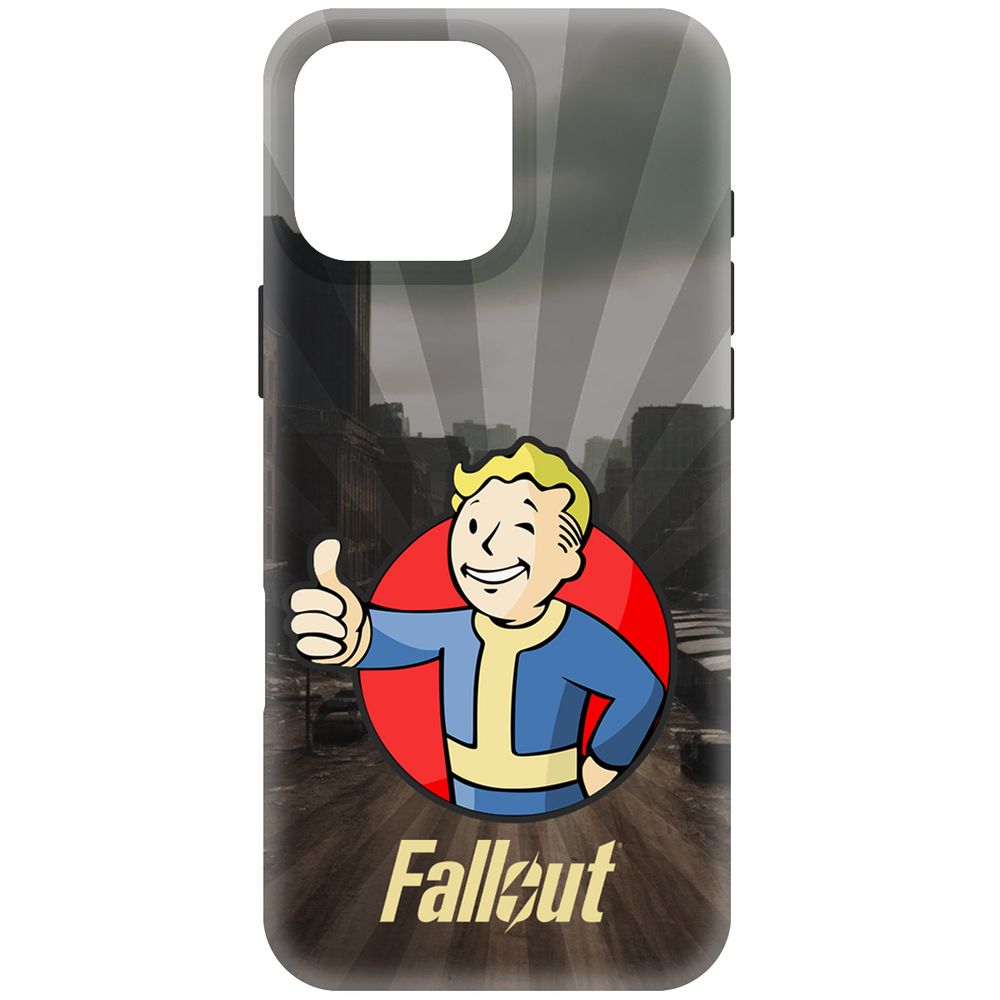 

Чехол-накладка Krutoff Soft Case Фоллаут (Fallout) - Волт-бой для iPhone 16 Pro Max черный
