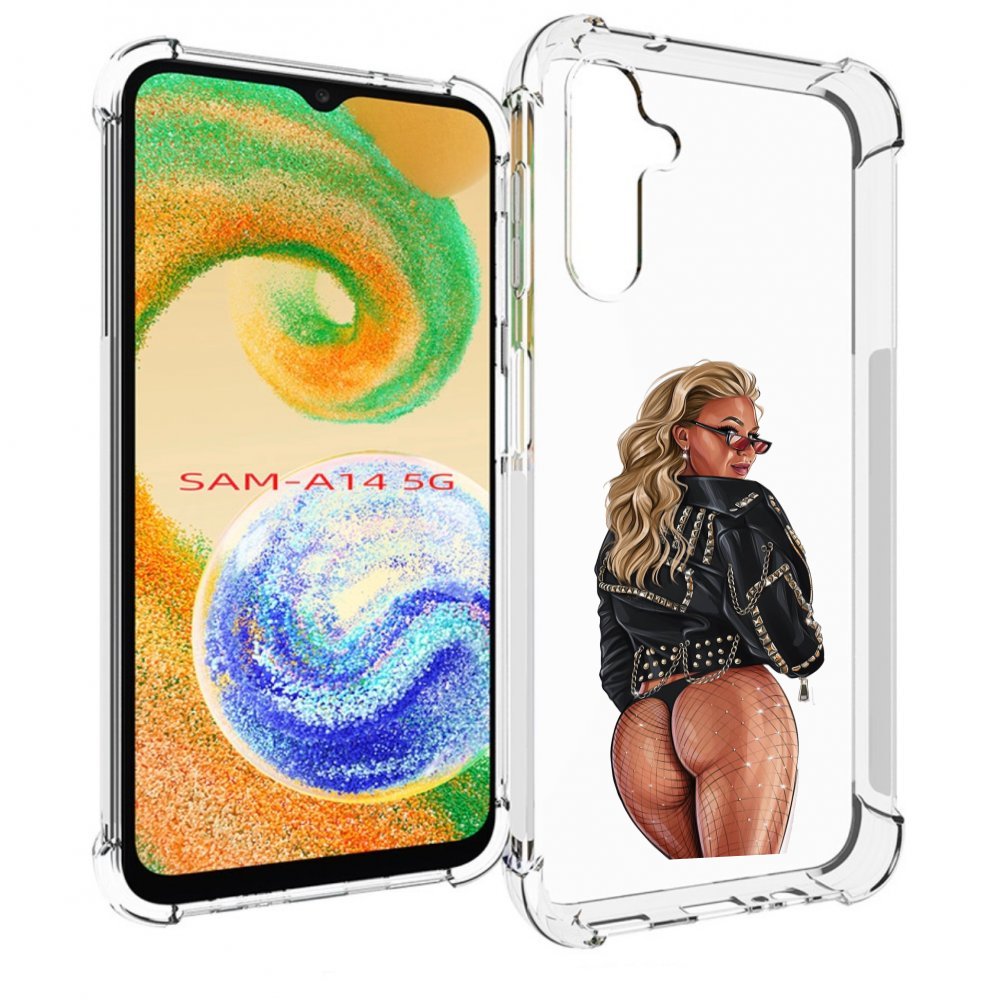 Чехол MyPads девушка в чулках полуголая женский для Samsung Galaxy A14 5G