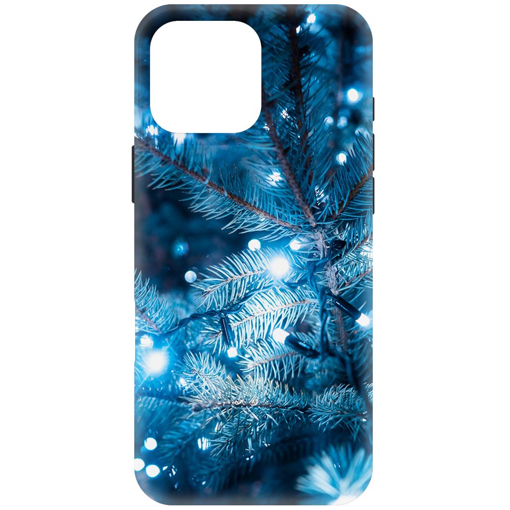 

Чехол-накладка Krutoff Soft Case Гирлянда для iPhone 16 Pro Max черный