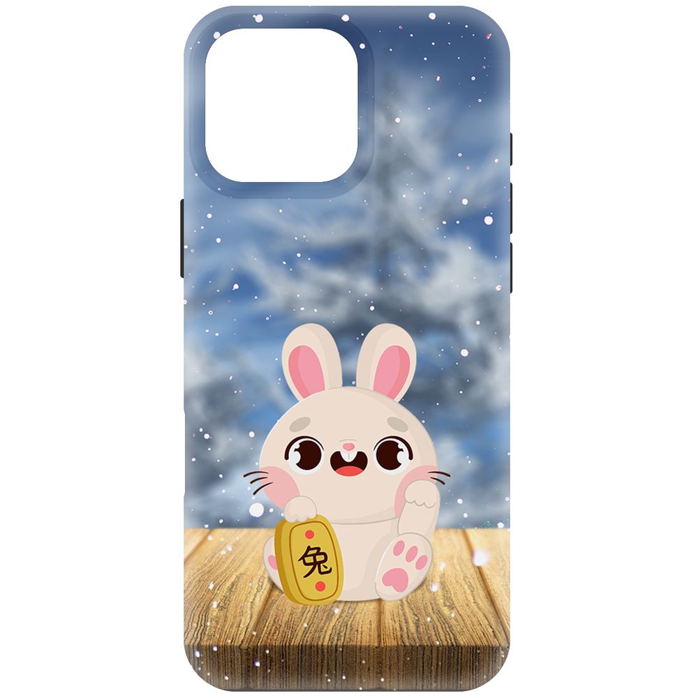 

Чехол-накладка Krutoff Soft Case Год кролика для iPhone 16 Pro Max черный