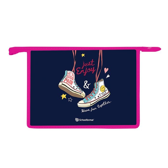 

Папка для тетрадей "Hipster Keds", формат А4, на молнии, цвет черный