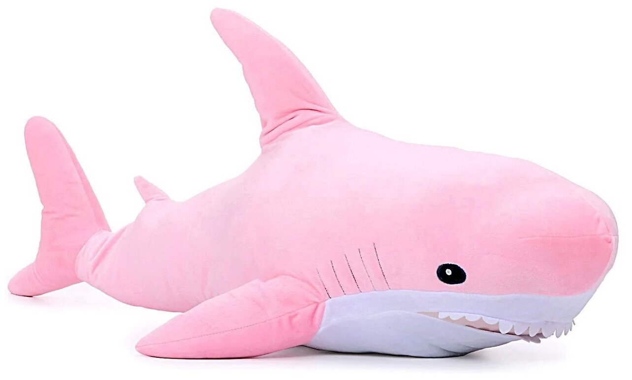Мягкая игрушка La-LaLand Акула розовый 80 см