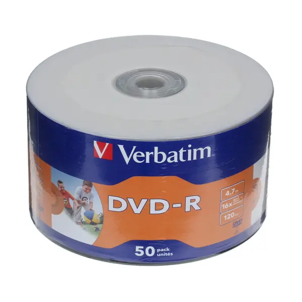 

Диск dvd-r Verbatim 4.7Gb 50шт.