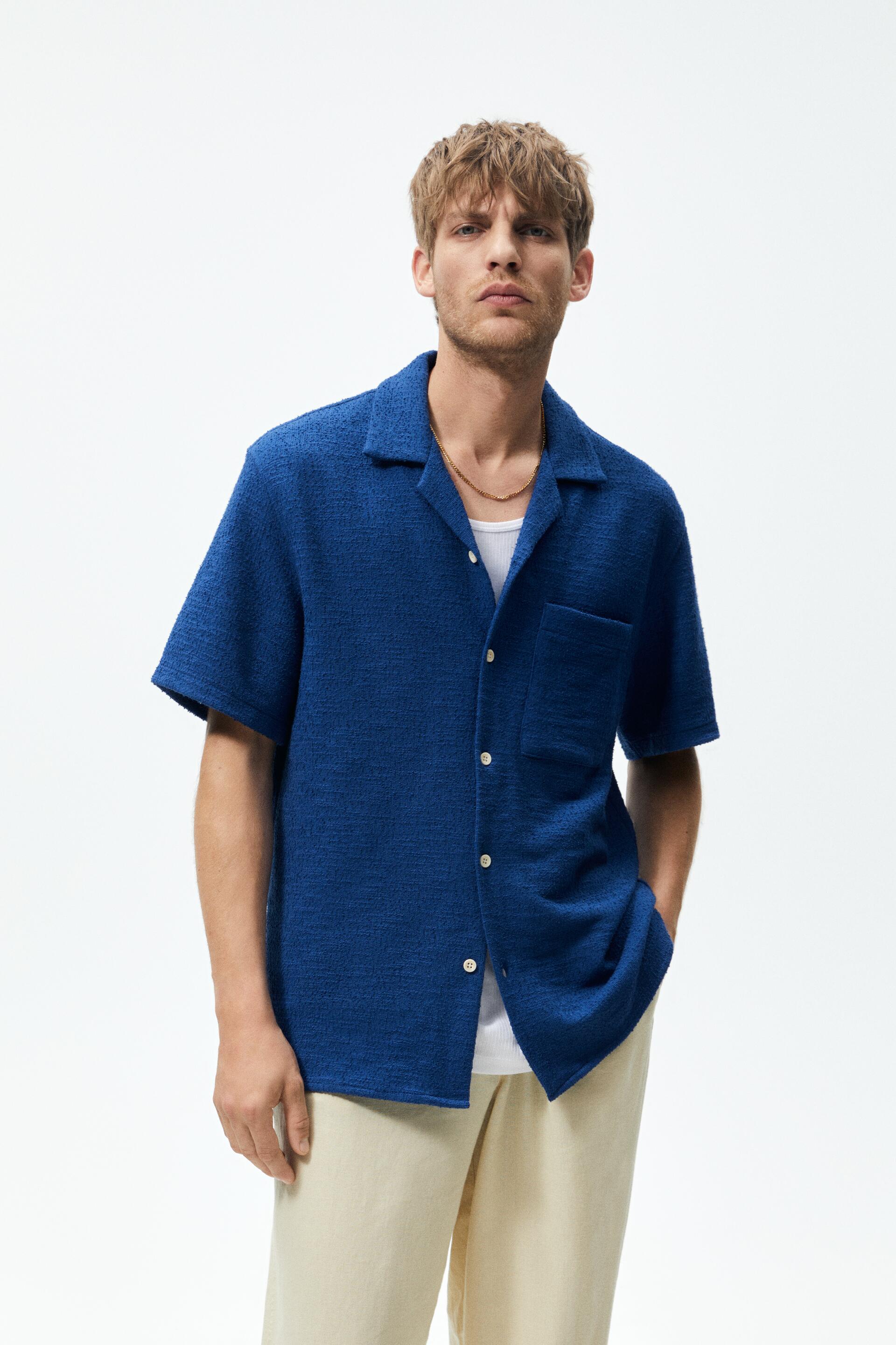 

Рубашка мужская ZARA 07545203 голубая XL (доставка из-за рубежа), 07545203