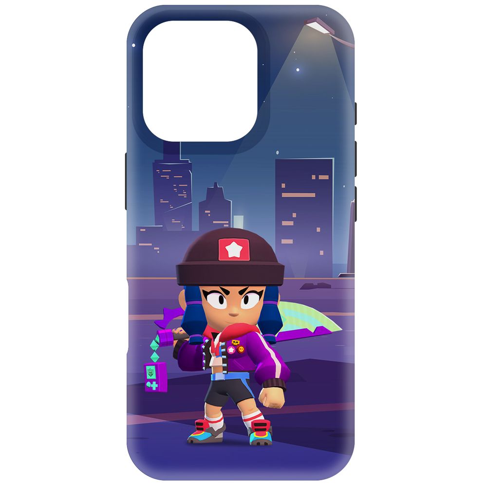 

Чехол-накладка Krutoff Soft Case Brawl Stars - Героиня Биби для iPhone 16 Pro черный