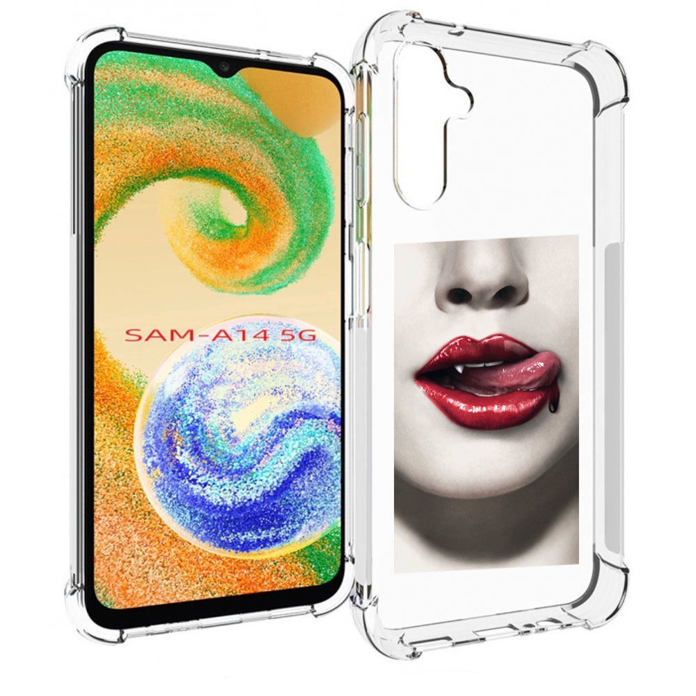 

Чехол MyPads губы-вампирши для Samsung Galaxy A14 5G, Прозрачный, Tocco