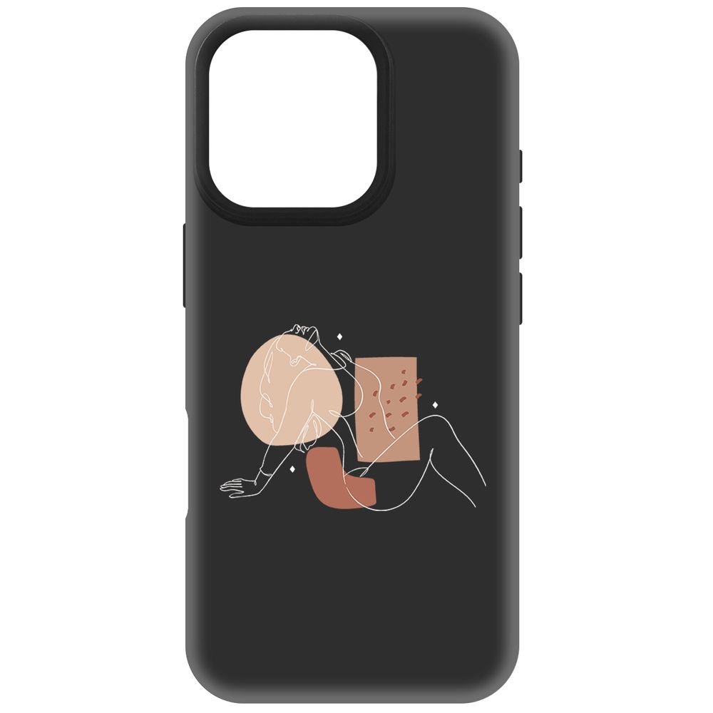 

Чехол-накладка Krutoff Soft Case Чувственность для iPhone 16 Pro черный