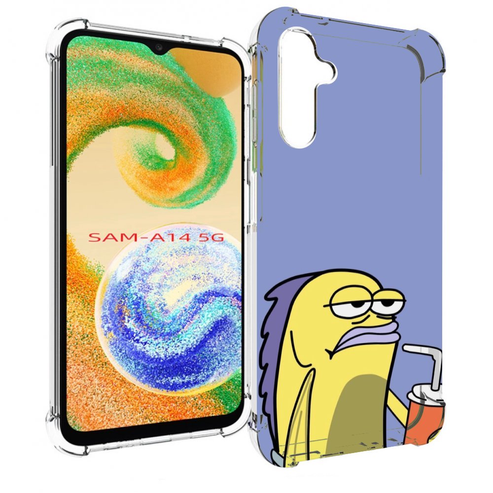 

Чехол MyPads грусная-рыба-из-спанч-боба для Samsung Galaxy A14 5G, Прозрачный, Tocco