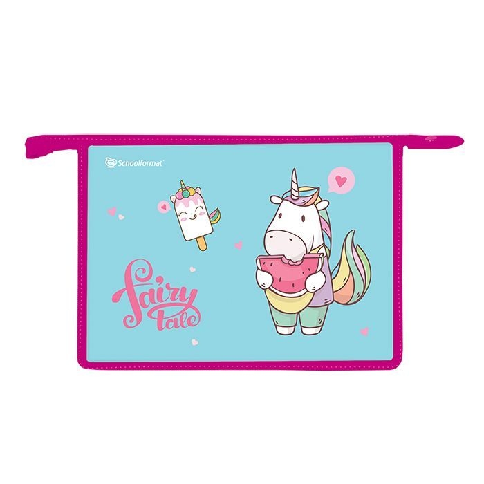 

Папка для труда "Unicorn Fairytale", с клапаном, формат А4, цвет голубой