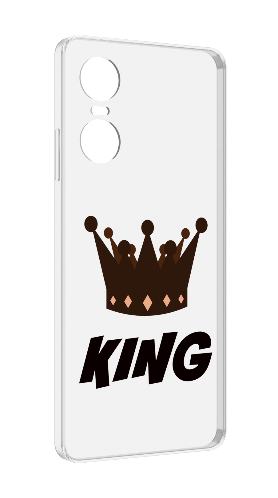 

Чехол MyPads корона-короля-черный для Tecno Pop 6 Pro, Прозрачный, Tocco