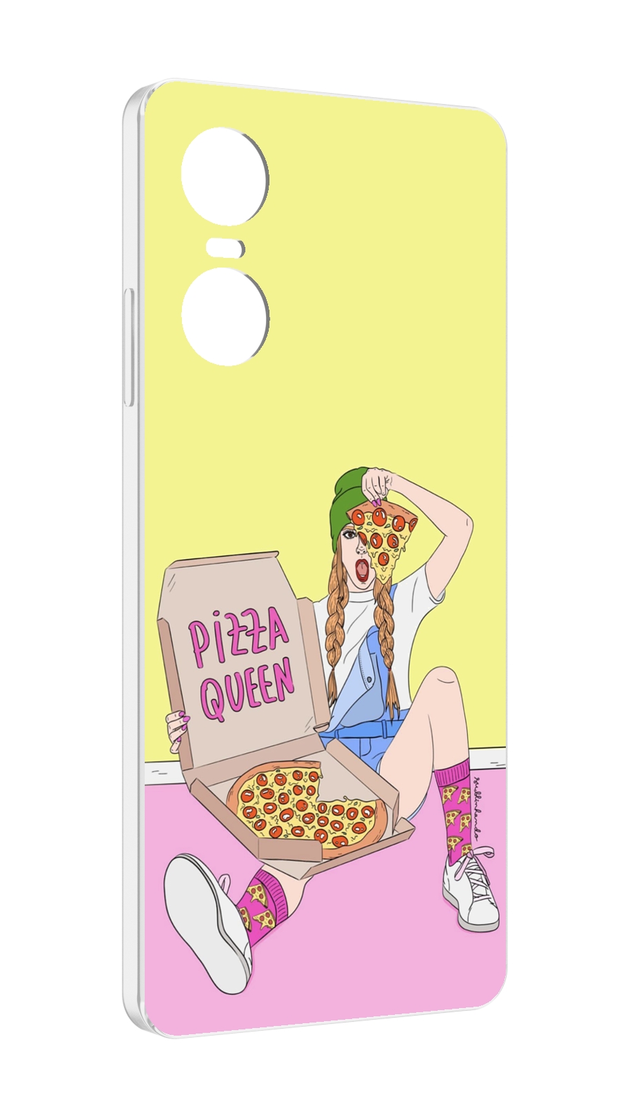 

Чехол MyPads королева-пиццы женский для Tecno Pop 6 Pro, Прозрачный, Tocco