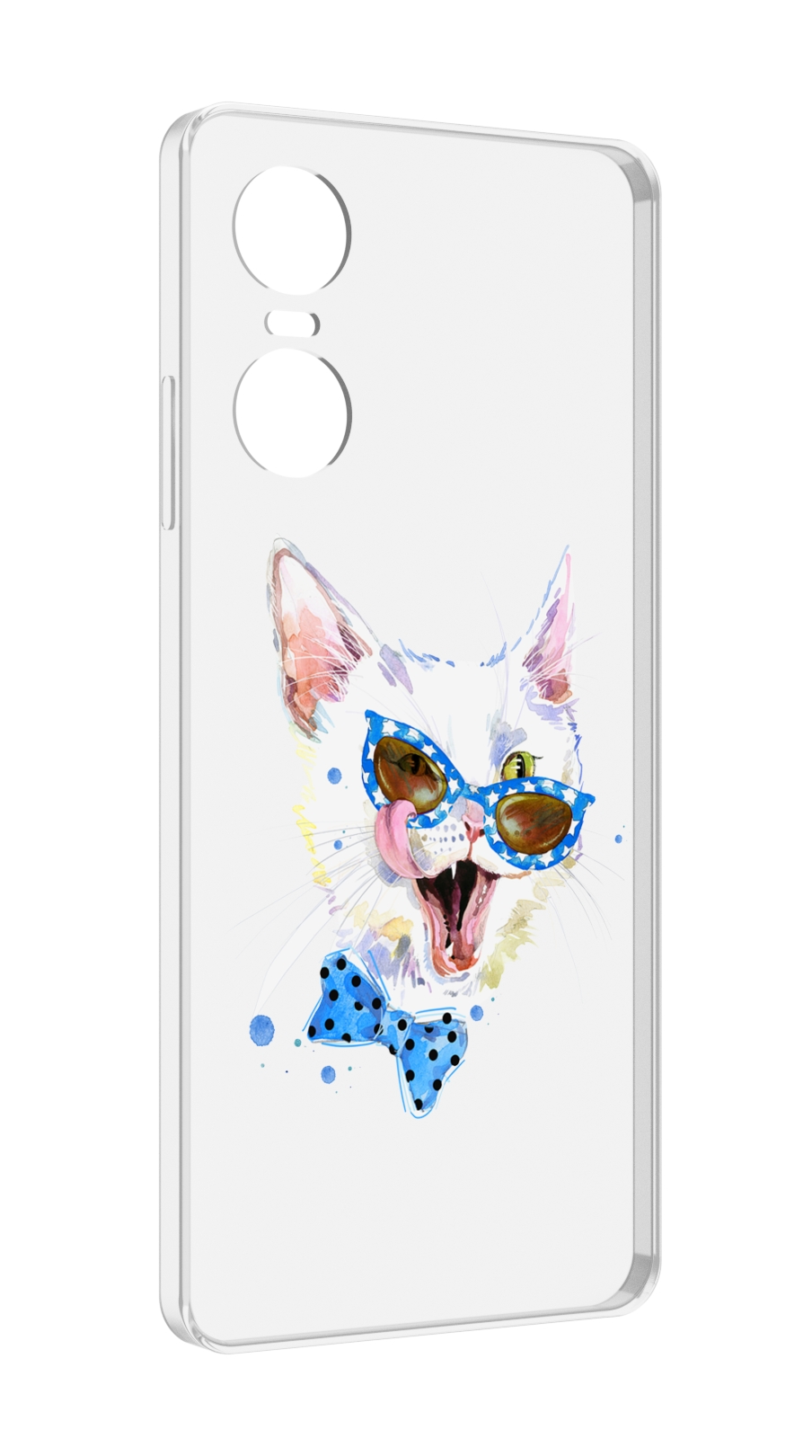

Чехол MyPads белый кот для Tecno Pop 6 Pro, Прозрачный, Tocco