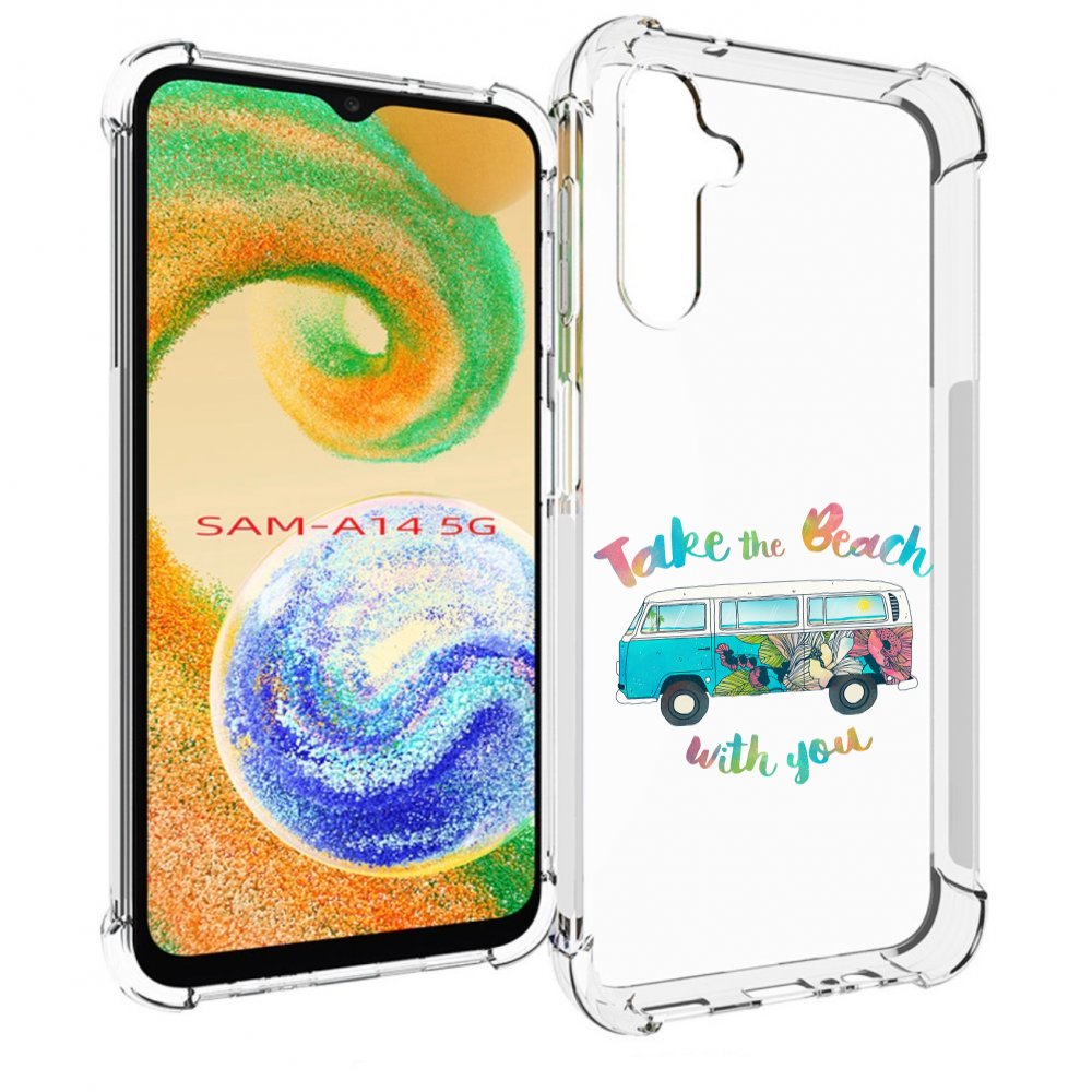 

Чехол MyPads Хиппи автобус для Samsung Galaxy A14 5G, Прозрачный, Tocco