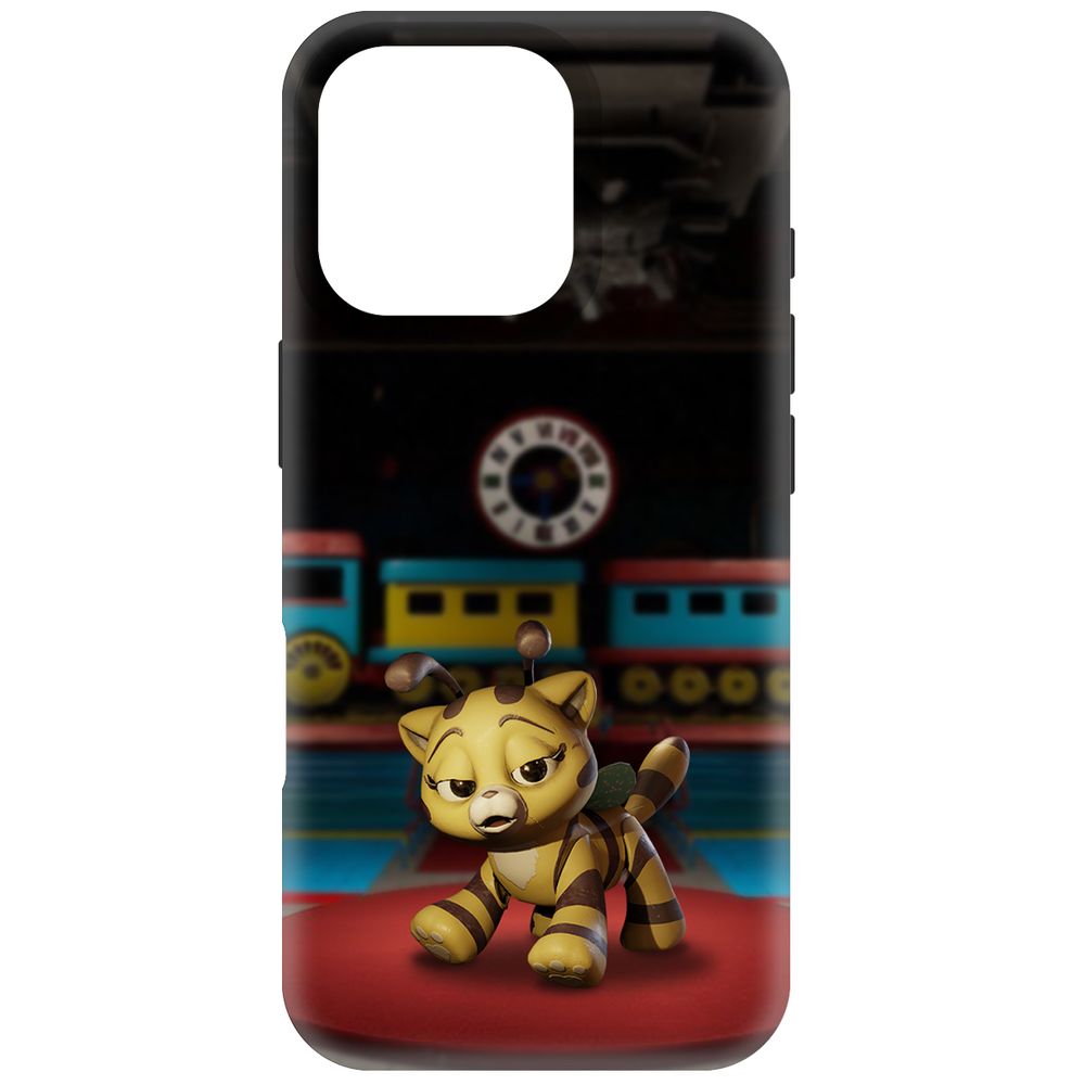

Чехол-накладка Krutoff Soft Case Хаги Ваги - Кошка-Пчёлка для iPhone 16 Pro черный