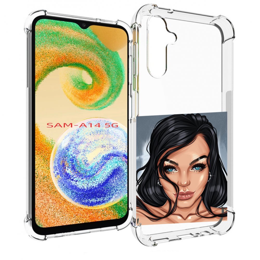 

Чехол MyPads голубые-глаза-у-брюнетки женский для Samsung Galaxy A14 5G, Прозрачный, Tocco