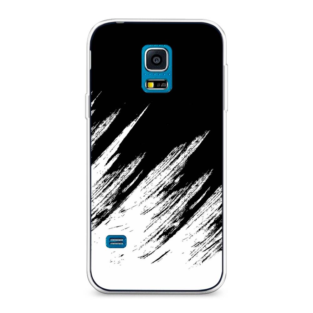 фото Чехол awog "черно белые брызги" для samsung galaxy s5 mini