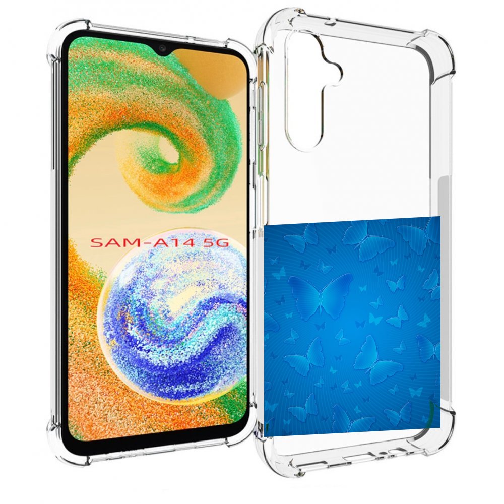 

Чехол MyPads голубые-бабочки для Samsung Galaxy A14 5G, Прозрачный, Tocco