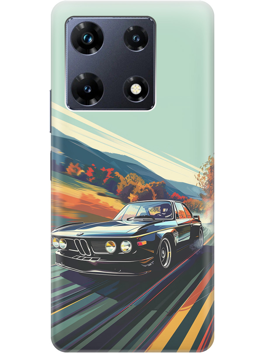 

Силиконовый чехол на Infinix Note 30 Pro с принтом "Гоночный BMW", Прозрачный;оранжевый;черный, 773942885