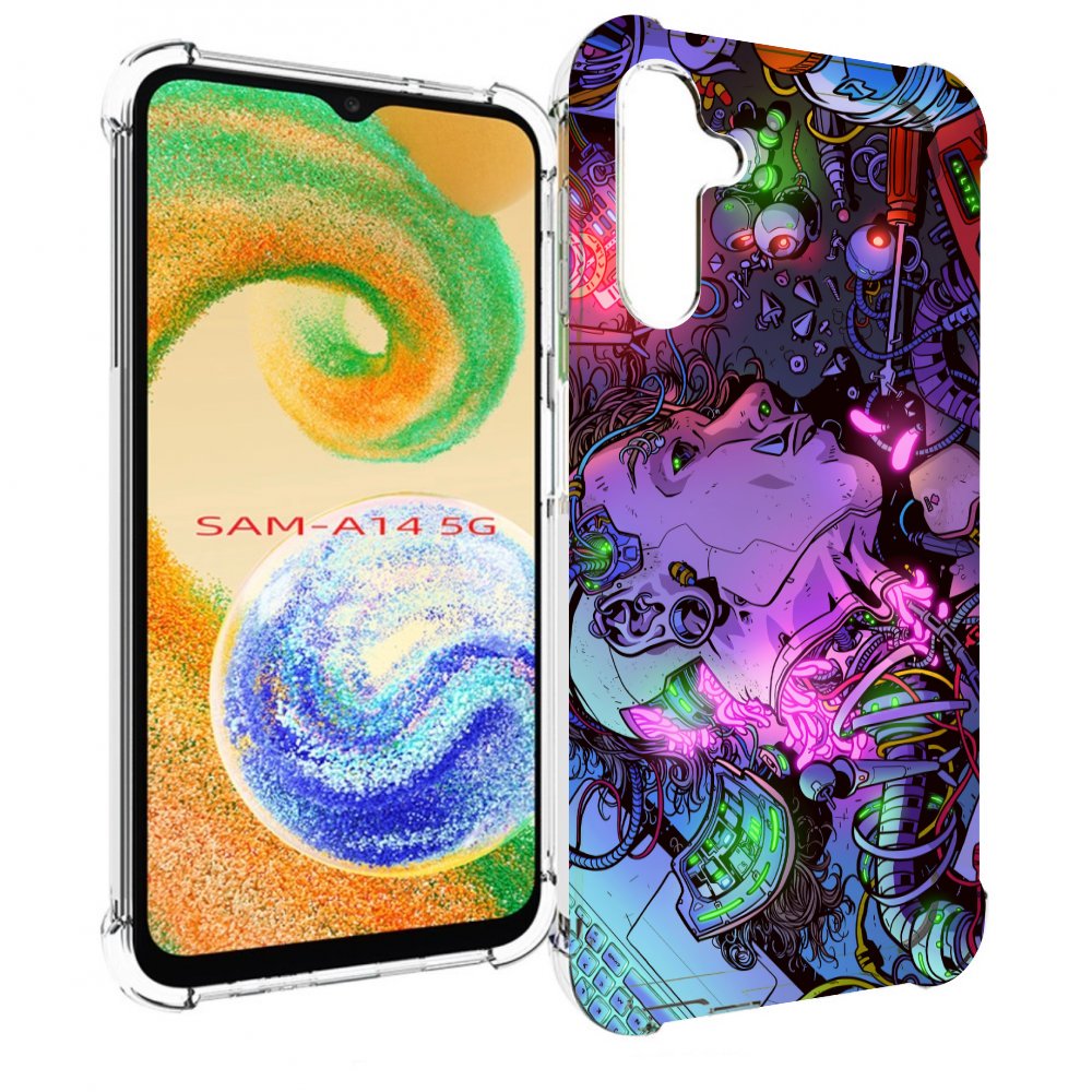

Чехол MyPads голова робота мультик для Samsung Galaxy A14 5G, Прозрачный, Tocco