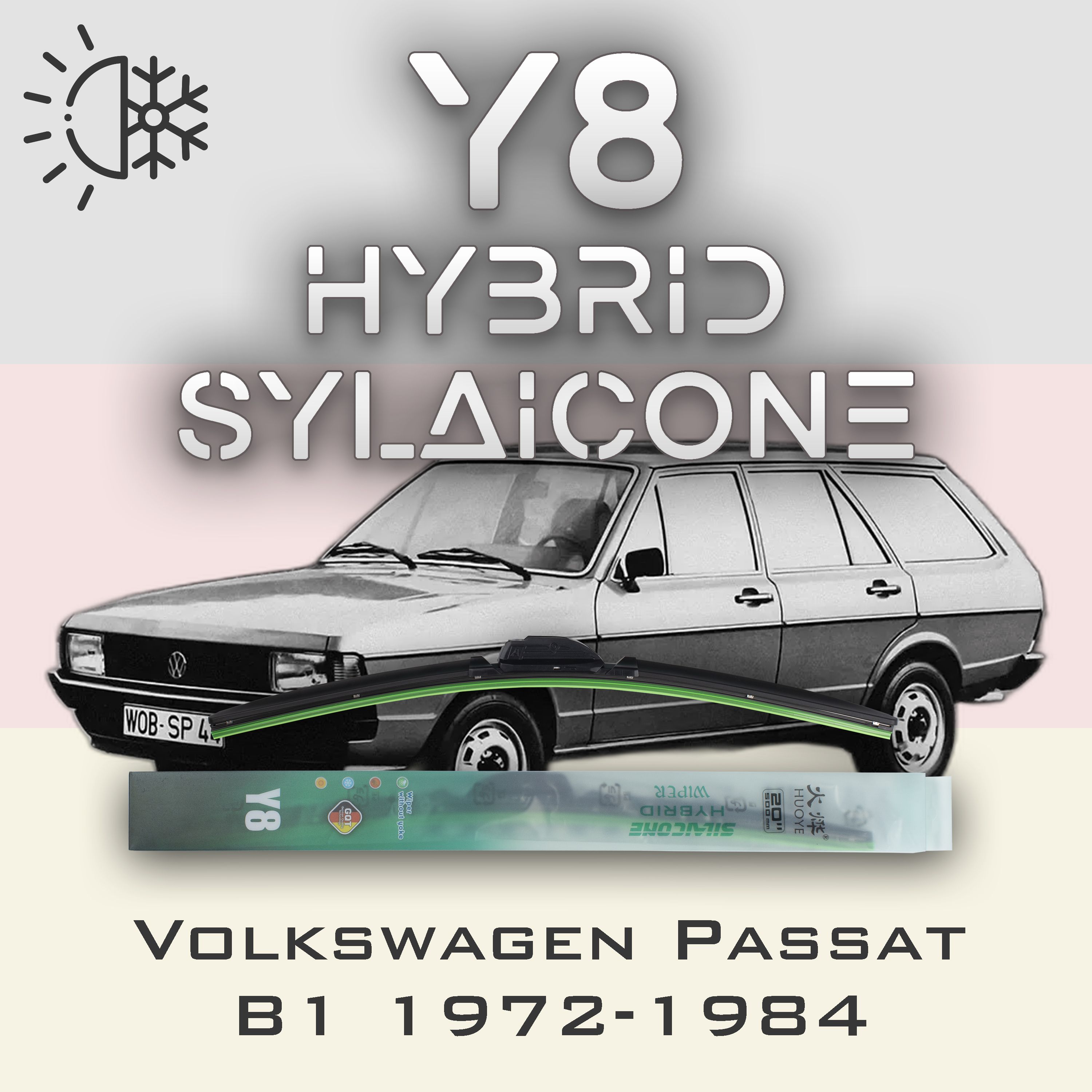 Комплект щеток стеклоочистителя HUOYE Y8-Volkswagen Passat B1 1972-1984