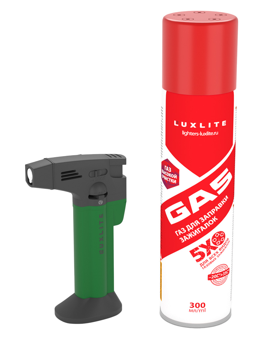 

Газовая горелка Luxlite HC6 700 Green и газовый баллон 300 мл, Зеленый, HC6 700 + баллон 300