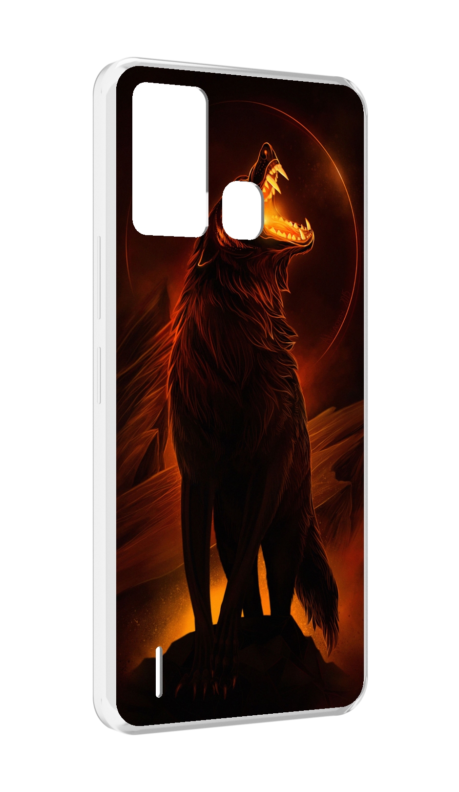 

Чехол MyPads волчара с огнем внутри для ITEL S16 / ITEL Vision 1 Pro, Прозрачный, Tocco