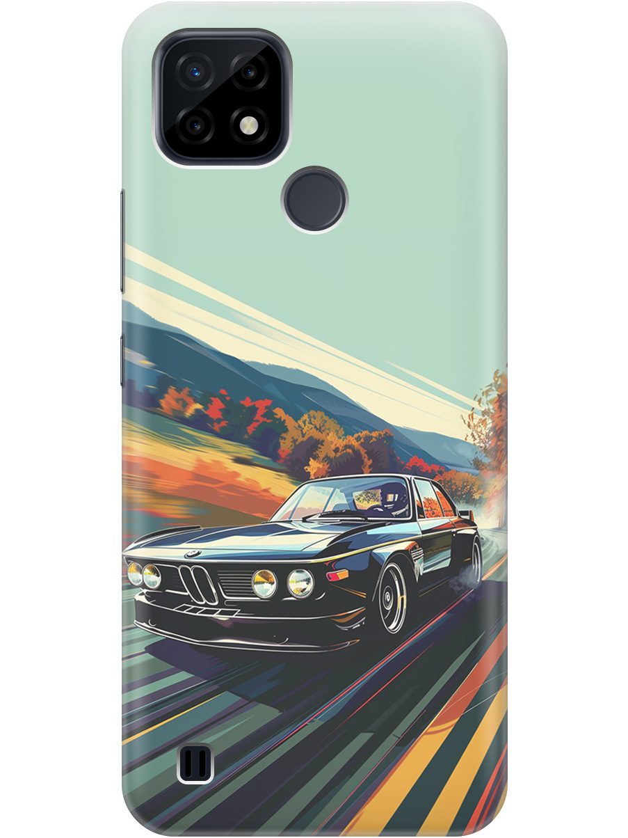 

Силиконовый чехол на realme C21 с принтом "Гоночный BMW", Прозрачный;оранжевый;черный, 726147585