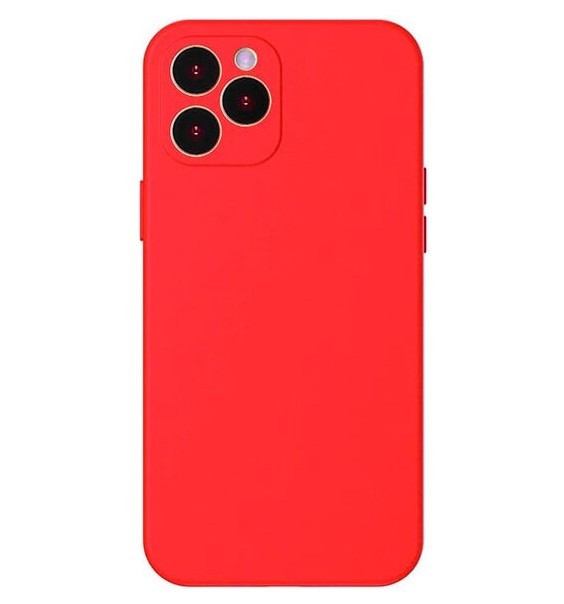 фото Чехол baseus liquid silica gel protective iphone 12/12 pro красный