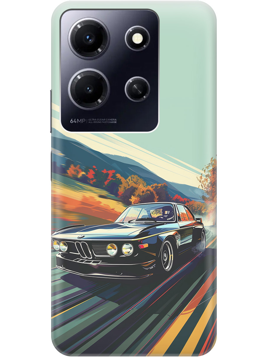 

Силиконовый чехол на Infinix Note 30i с принтом "Гоночный BMW", Прозрачный;оранжевый;черный, 772564285