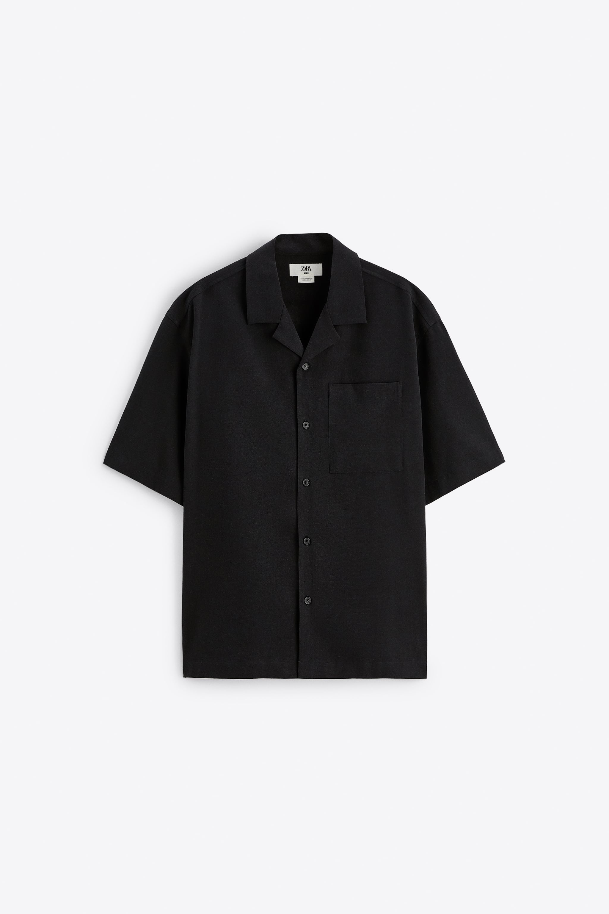 

Рубашка мужская ZARA 07545488 черная M (доставка из-за рубежа), Черный, 07545488
