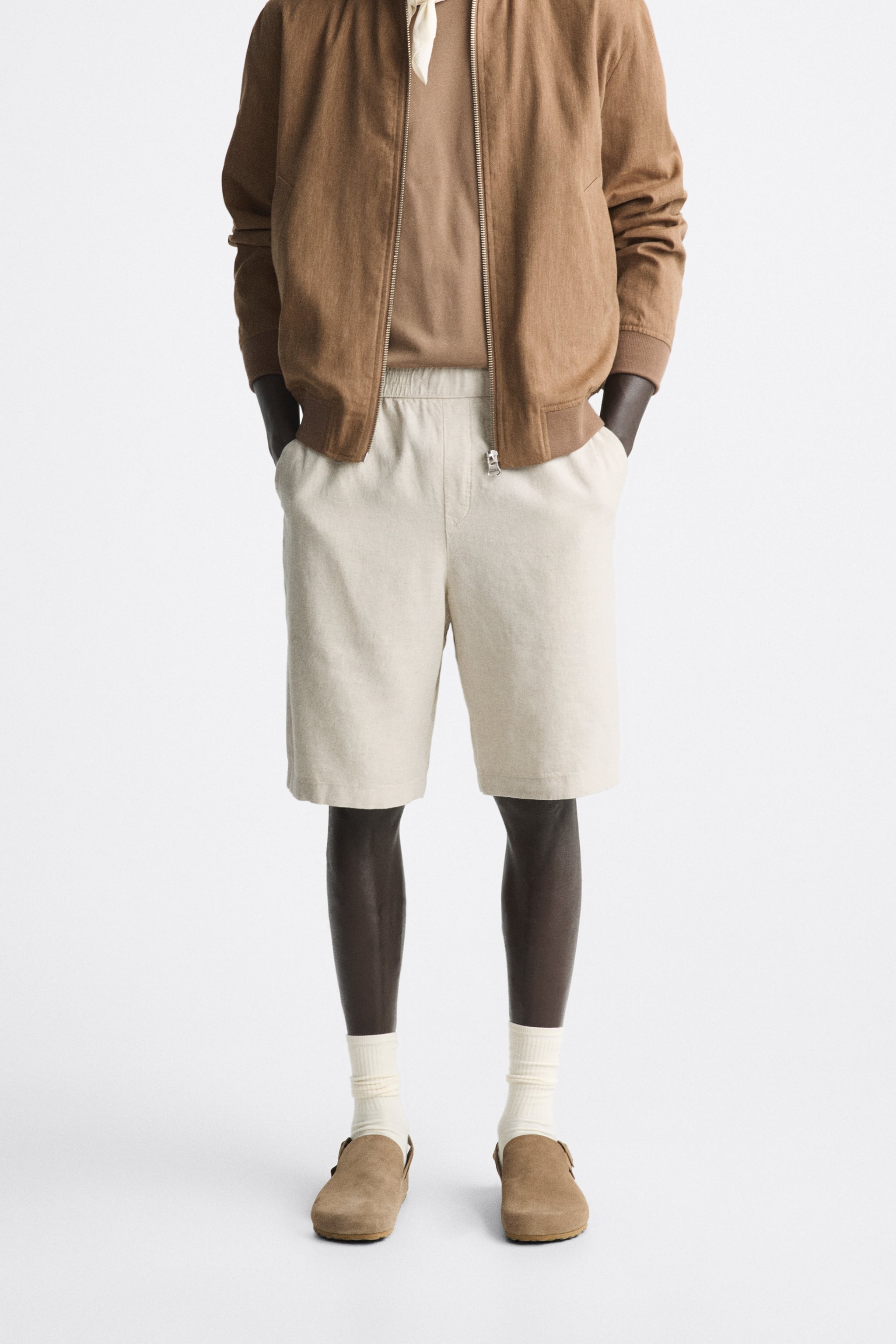 

Шорты мужские ZARA 04302689 бежевые XL (доставка из-за рубежа), Бежевый, 04302689