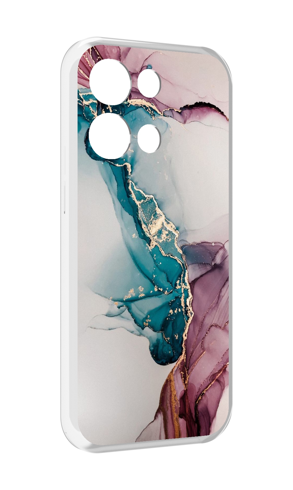 Чехол MyPads фиолетовый синий краски для OPPO Reno8 Pro