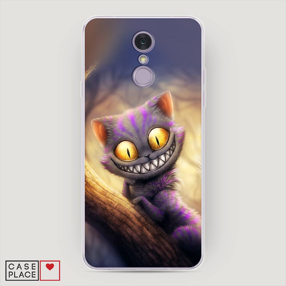 

Чехол Awog на LG Q7 (Plus, Alpha) "Cheshire Cat", Фиолетовый;желтый, 83550-1