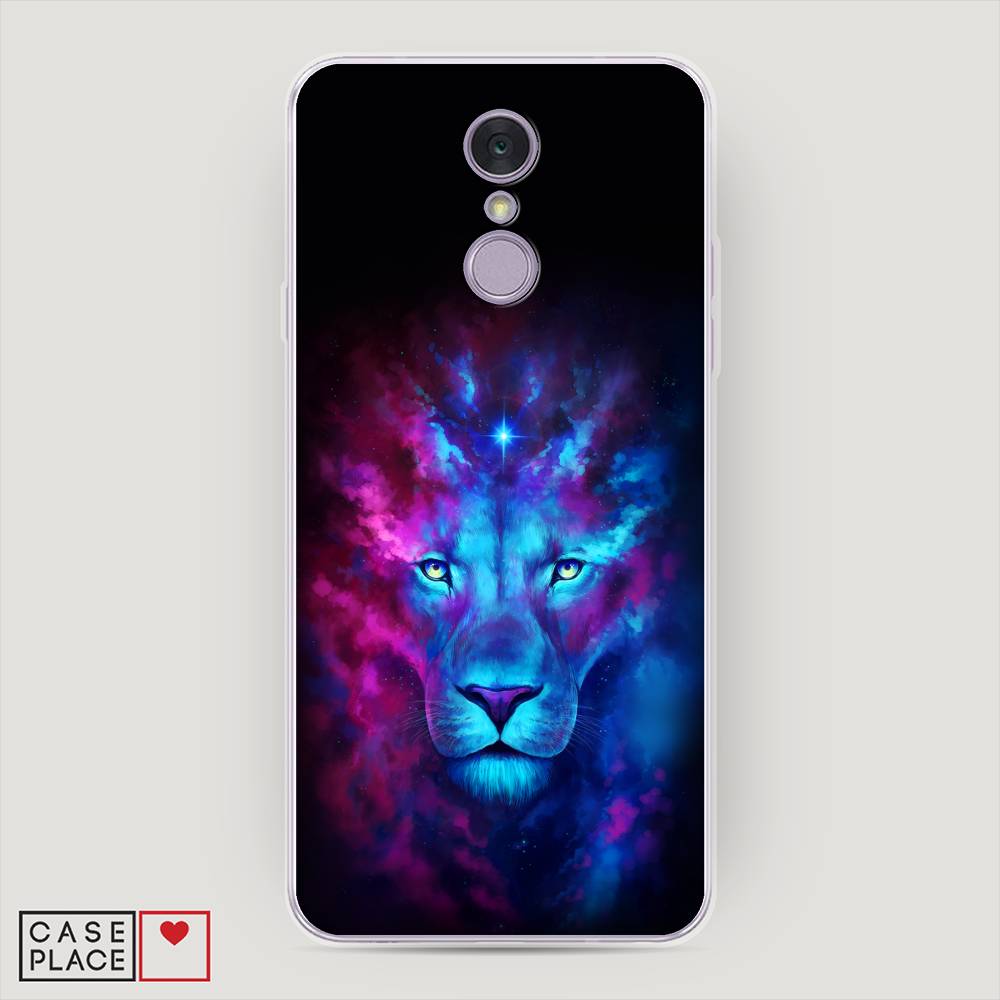 

Чехол Awog на LG Q7 (Plus, Alpha) "Космический лев", Голубой, 83550-1